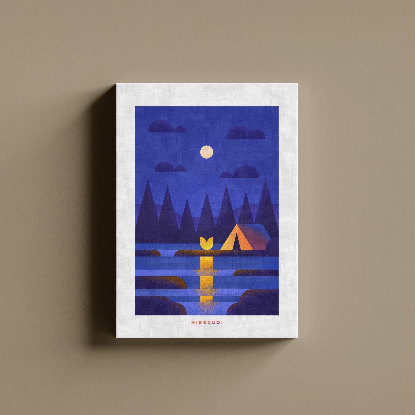 Missouri Travel Poster Canvas-Canvas-Yesteeyear