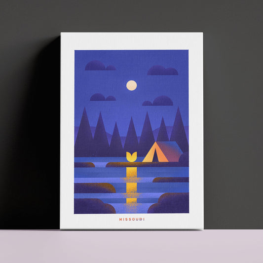 Missouri Travel Poster Canvas-Canvas-Yesteeyear