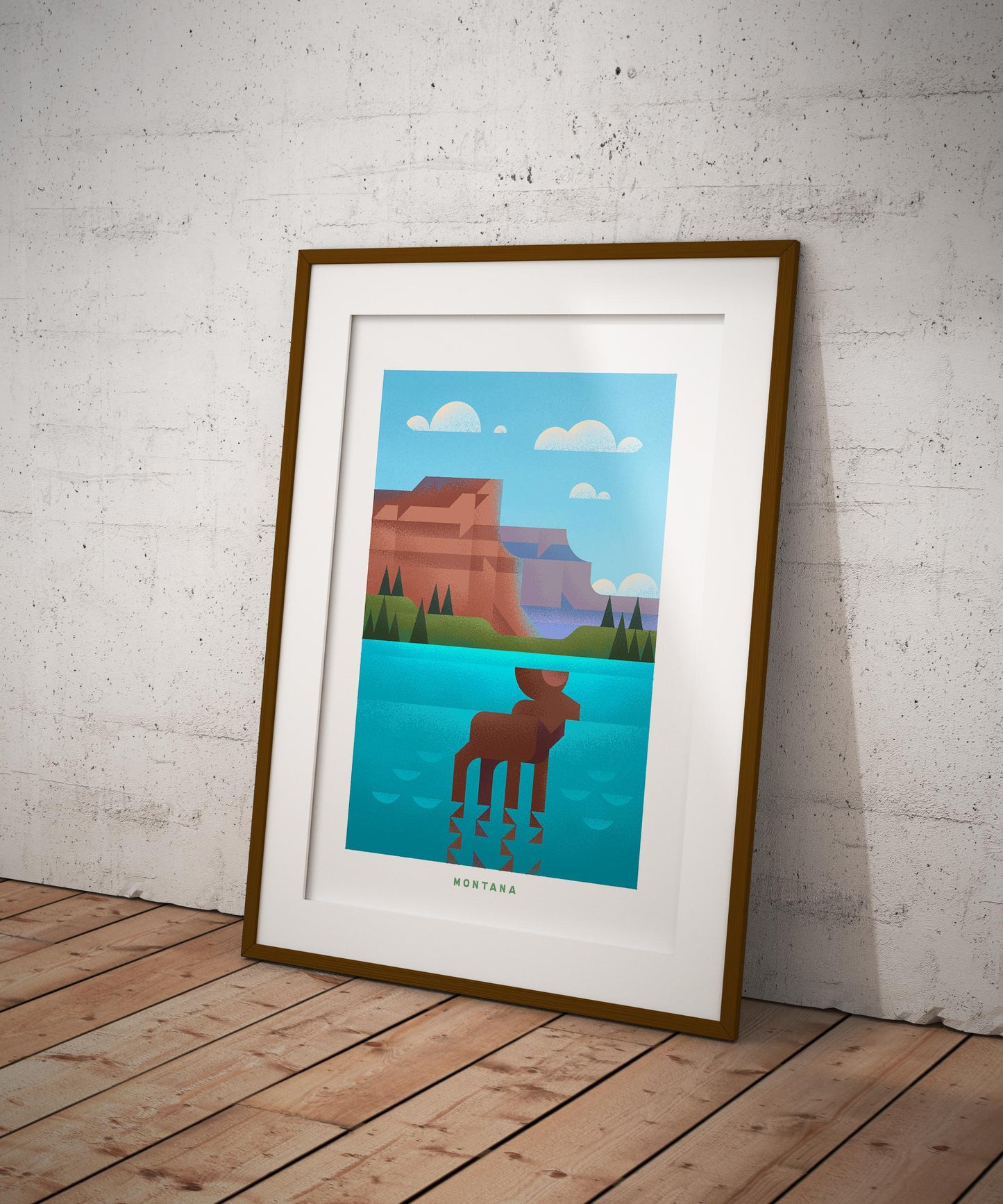 Montana Travel Poster Print-Poster-Yesteeyear