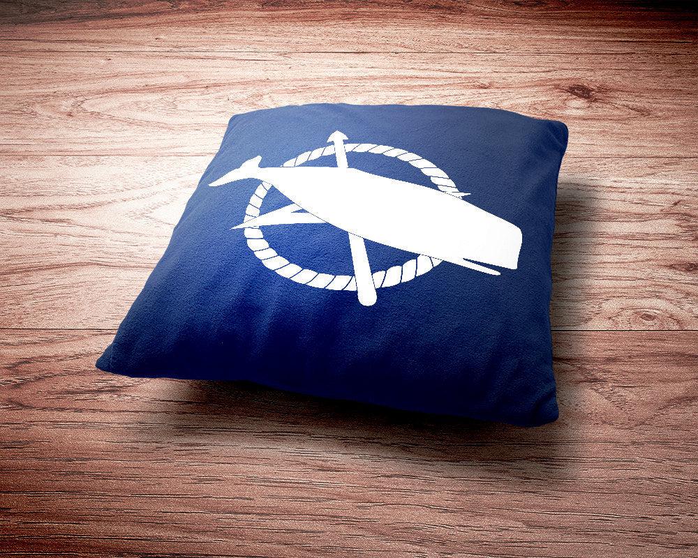 Nantucket Island Flag Throw Pillow-Throw Pillow-Yesteeyear