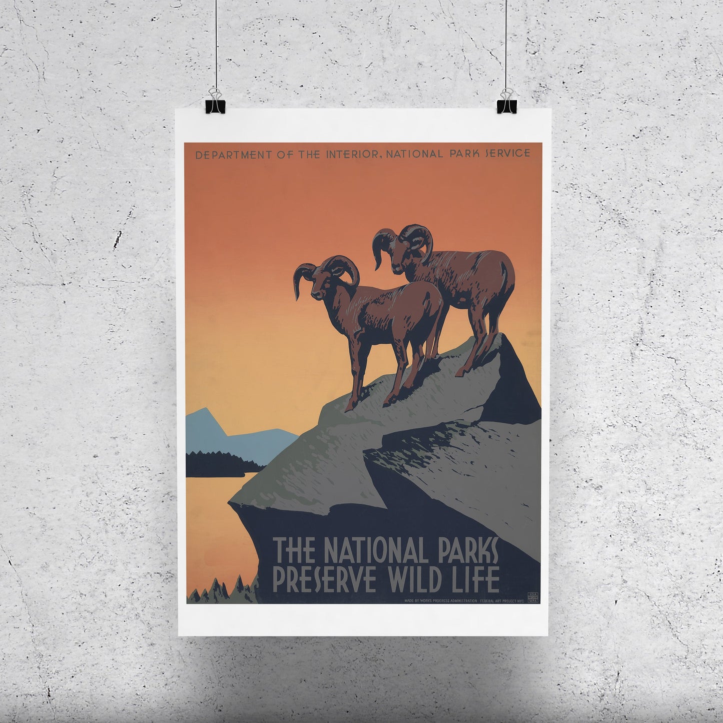 National Parks Preserve Wildlife WPA Poster Print-Poster-Yesteeyear
