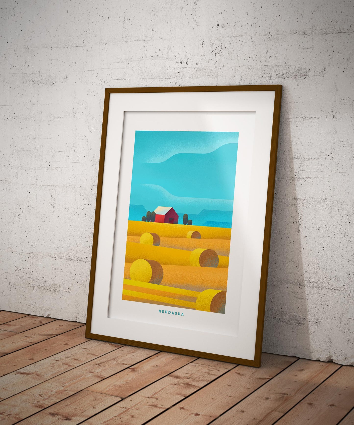 Nebraska Travel Poster Print-Poster-Yesteeyear