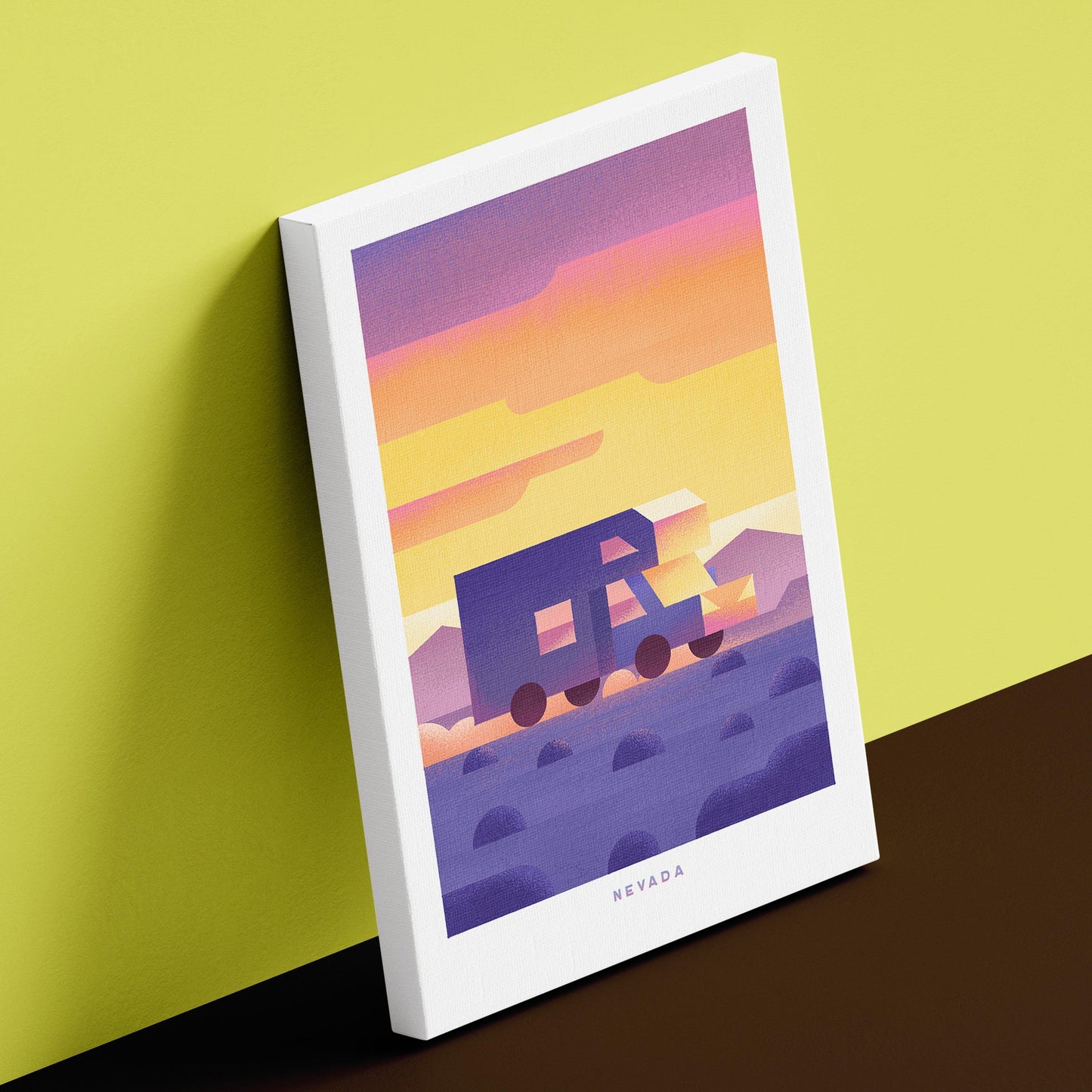 Nevada Travel Poster Canvas-Canvas-Yesteeyear