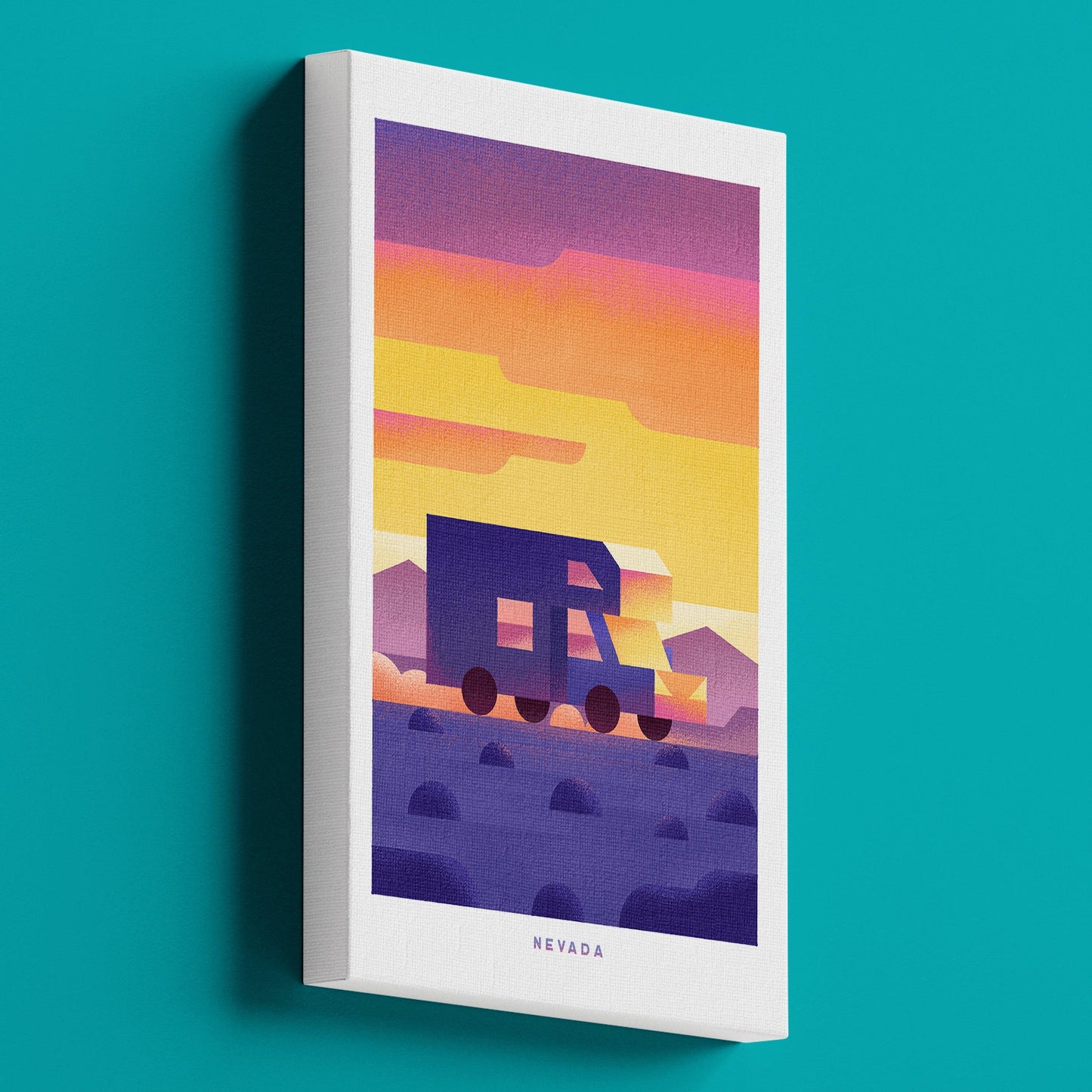 Nevada Travel Poster Canvas-Canvas-Yesteeyear
