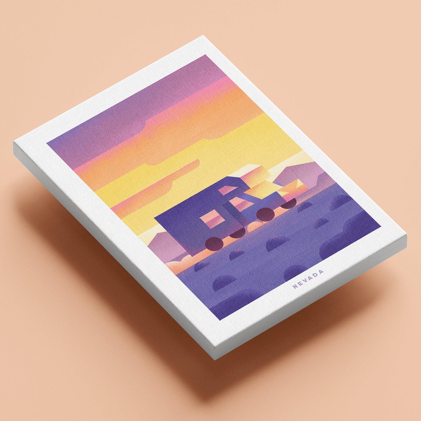 Nevada Travel Poster Canvas-Canvas-Yesteeyear