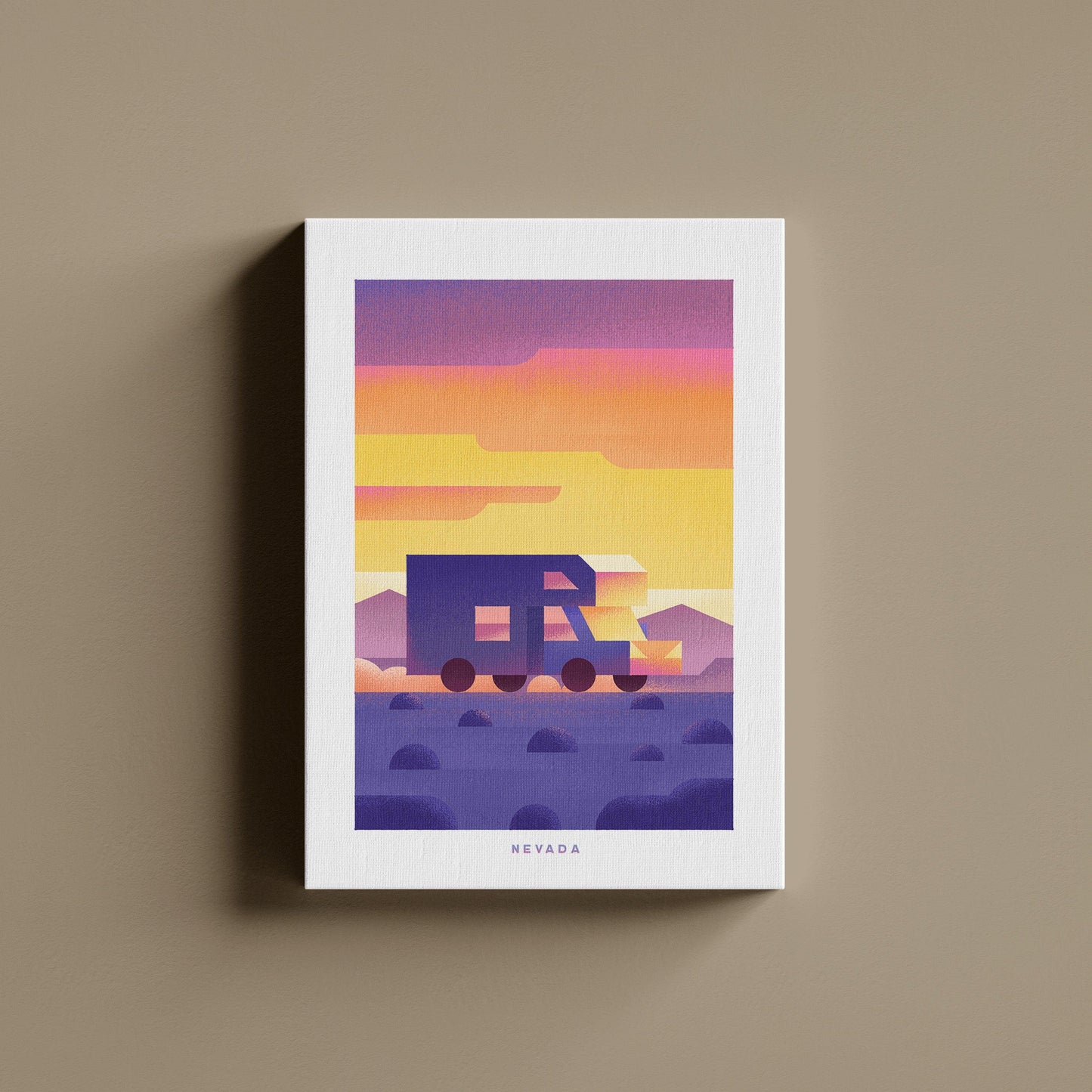 Nevada Travel Poster Canvas-Canvas-Yesteeyear