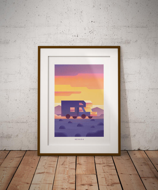 Nevada Travel Poster Print-Poster-Yesteeyear