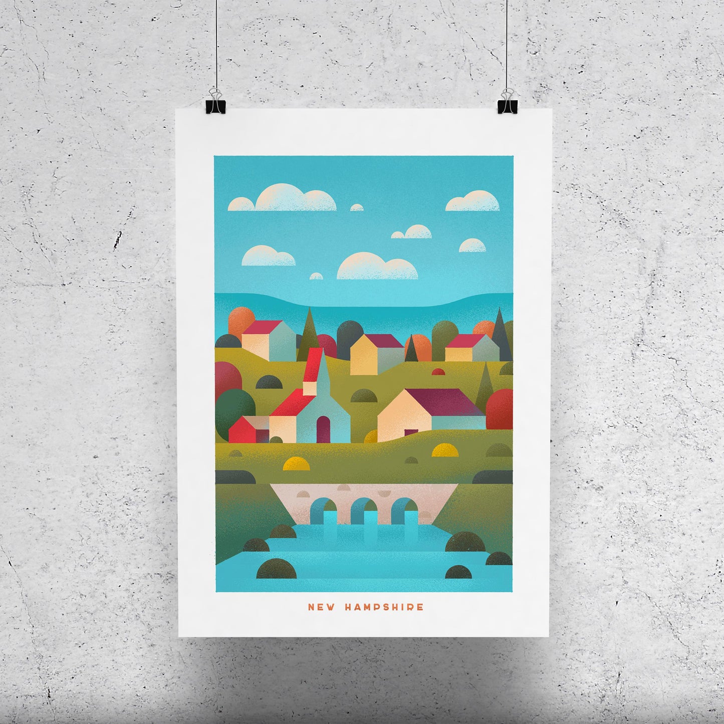 New Hampshire Travel Poster Print-Poster-Yesteeyear