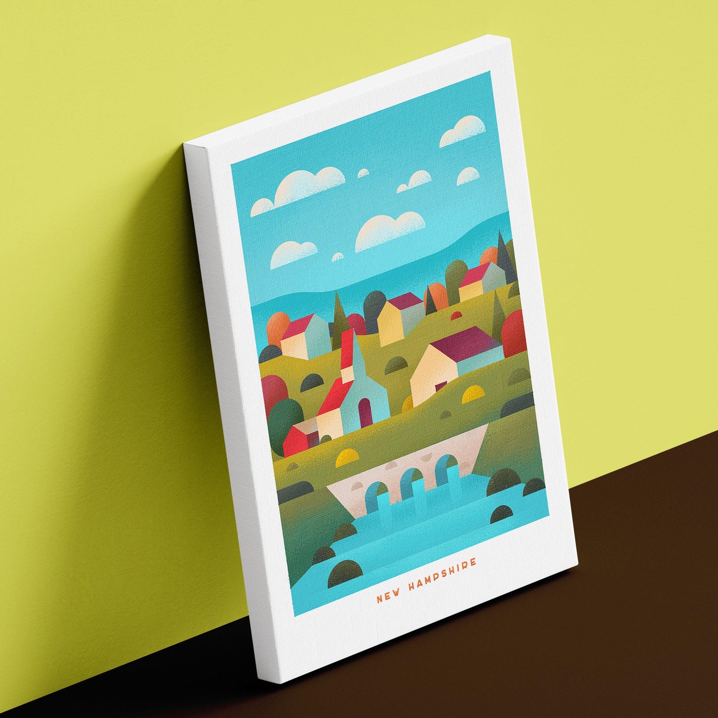 New Hamsphire Travel Poster Canvas-Canvas-Yesteeyear