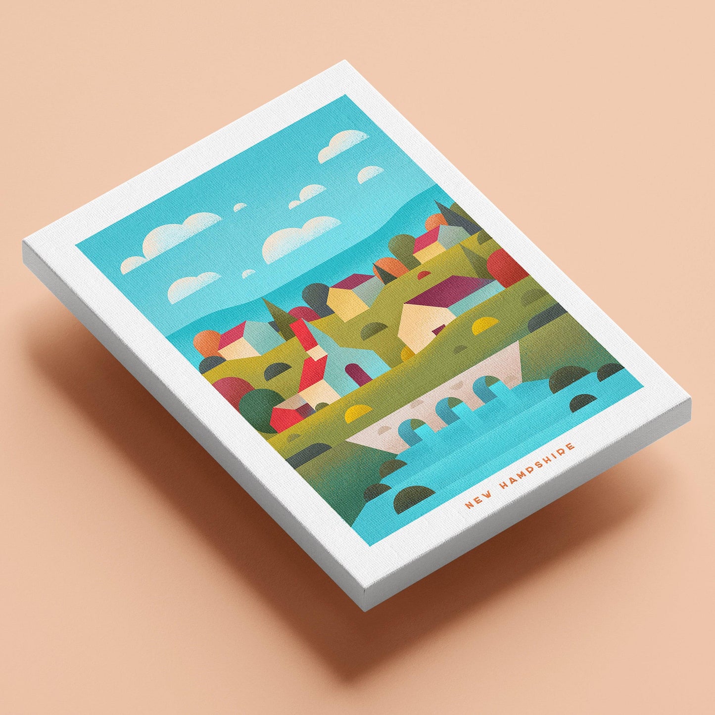 New Hamsphire Travel Poster Canvas-Canvas-Yesteeyear