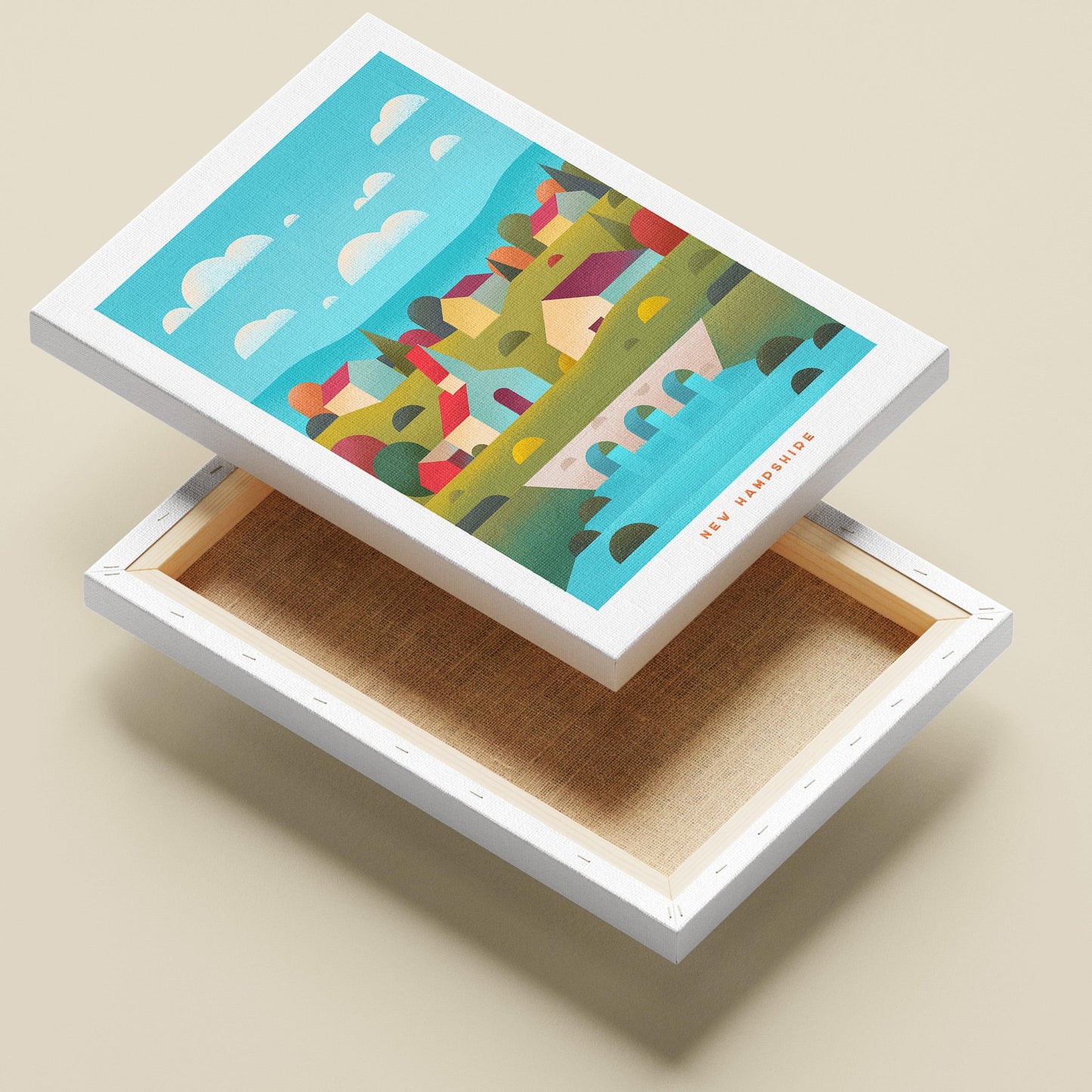New Hamsphire Travel Poster Canvas-Canvas-Yesteeyear