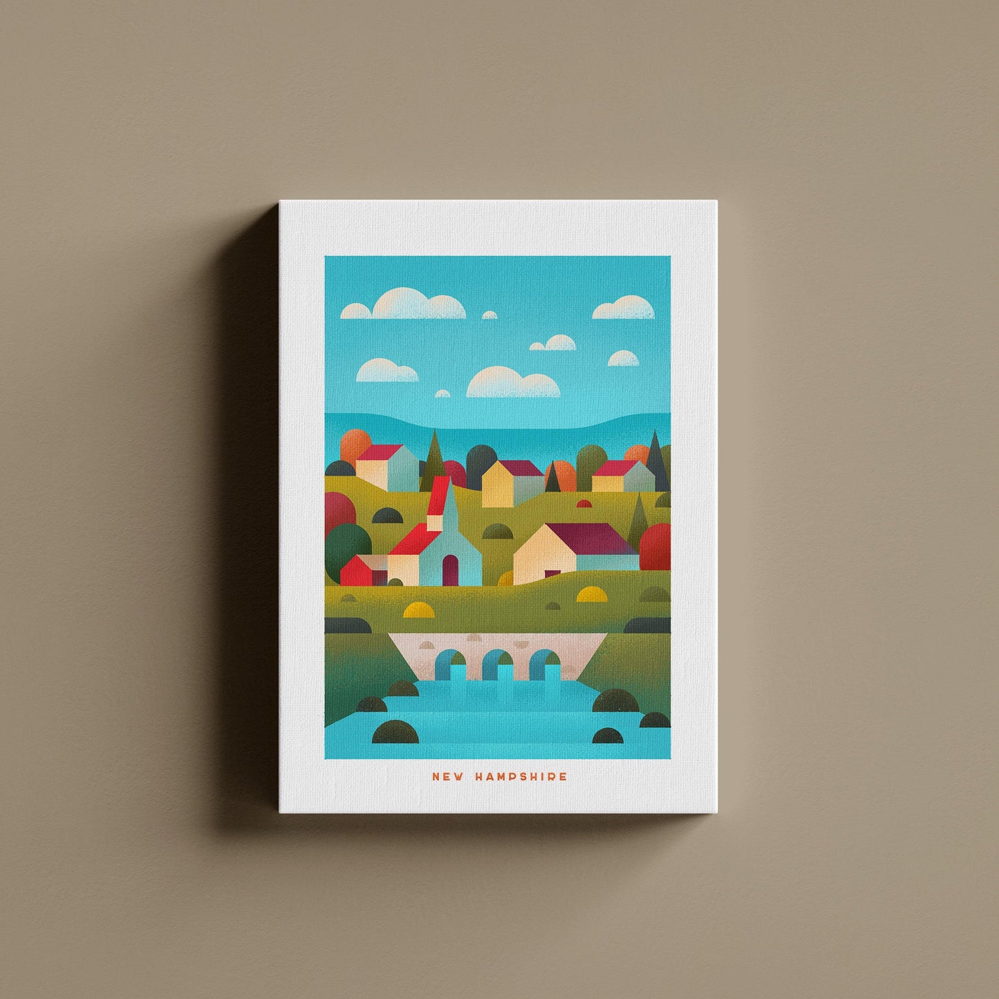 New Hamsphire Travel Poster Canvas-Canvas-Yesteeyear
