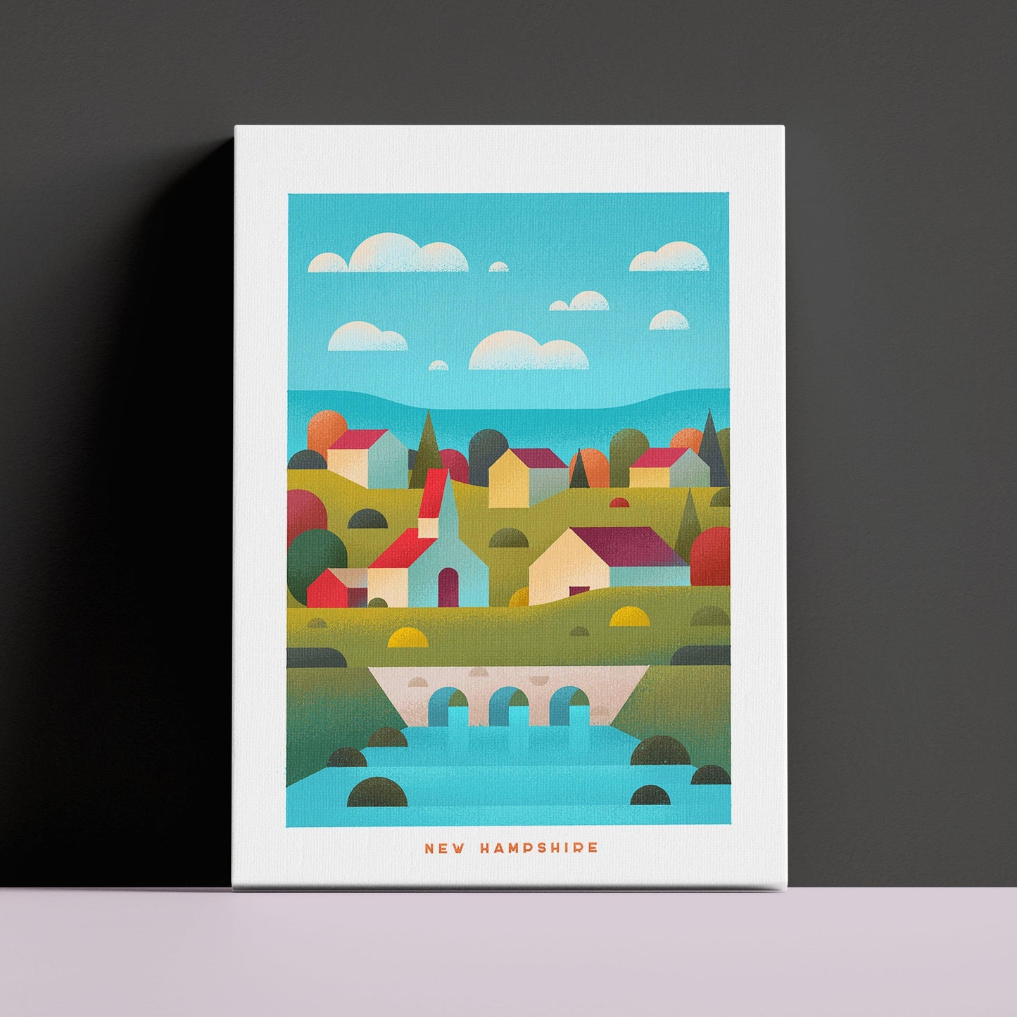 New Hamsphire Travel Poster Canvas-Canvas-Yesteeyear