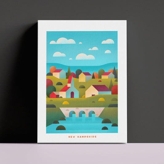 New Hamsphire Travel Poster Canvas-Canvas-Yesteeyear