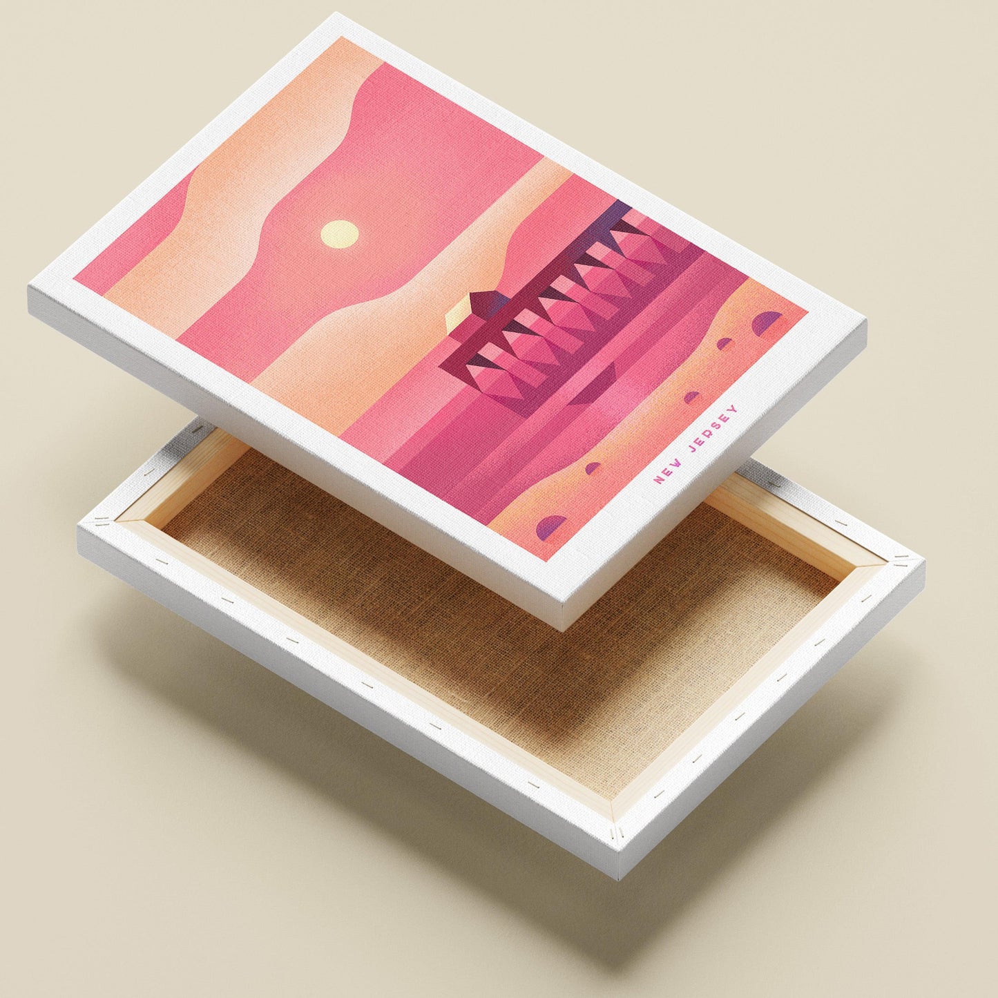 New Jersey Travel Poster Canvas-Canvas-Yesteeyear