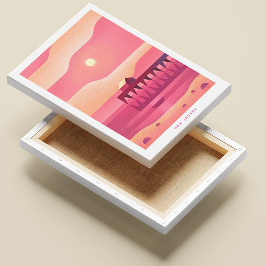 New Jersey Travel Poster Canvas-Canvas-Yesteeyear