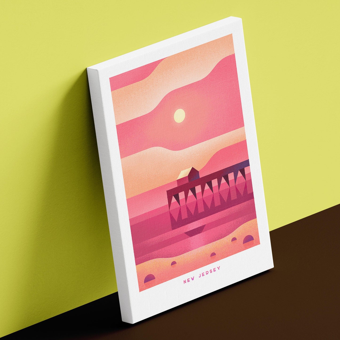 New Jersey Travel Poster Canvas-Canvas-Yesteeyear