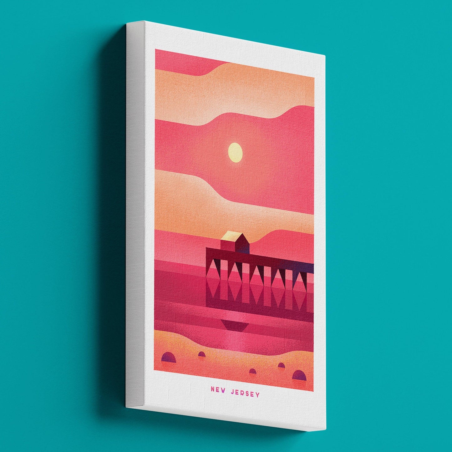 New Jersey Travel Poster Canvas-Canvas-Yesteeyear