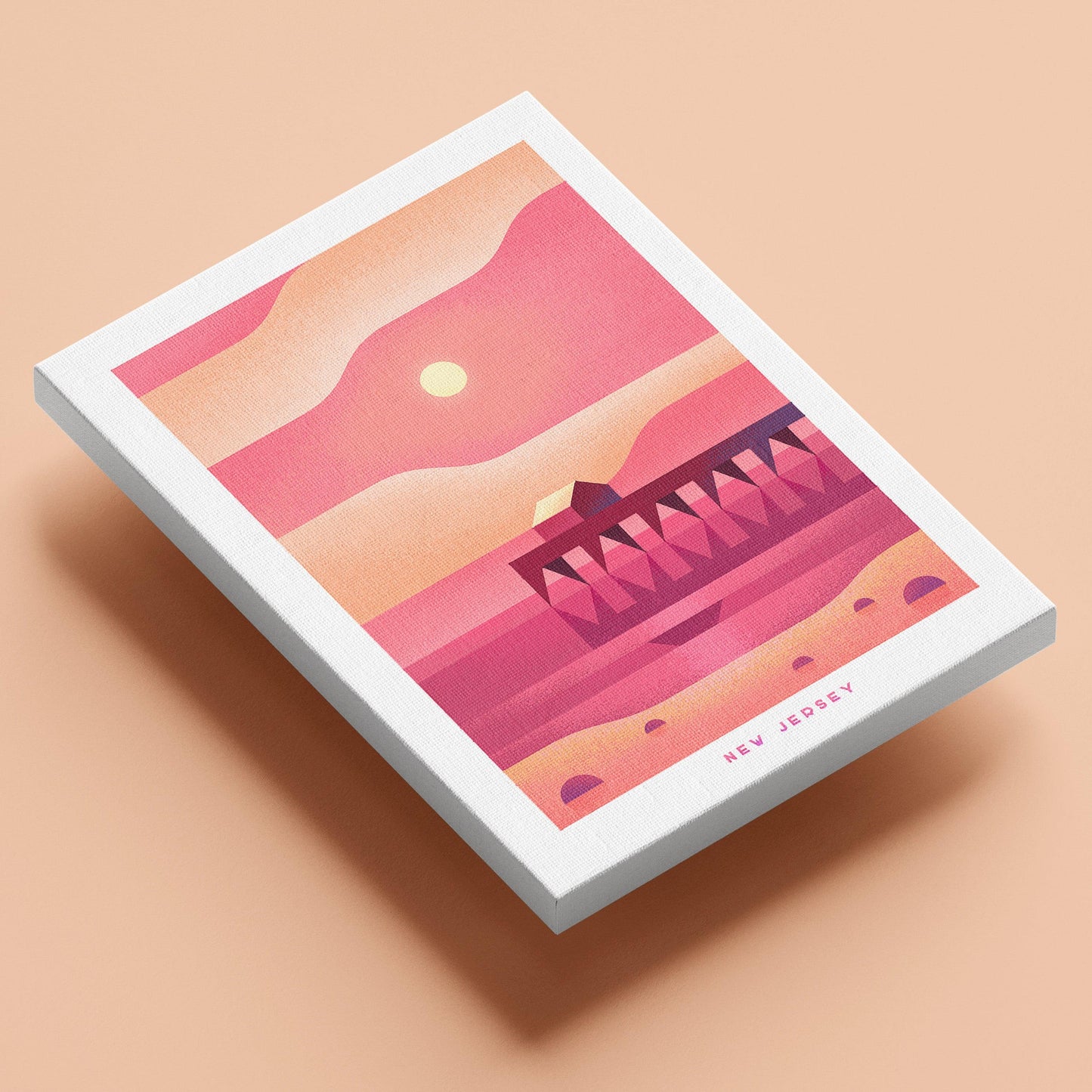 New Jersey Travel Poster Canvas-Canvas-Yesteeyear