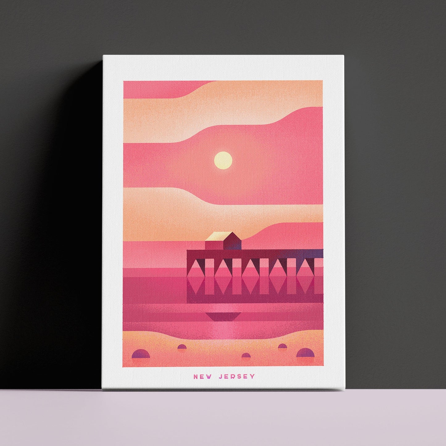 New Jersey Travel Poster Canvas-Canvas-Yesteeyear