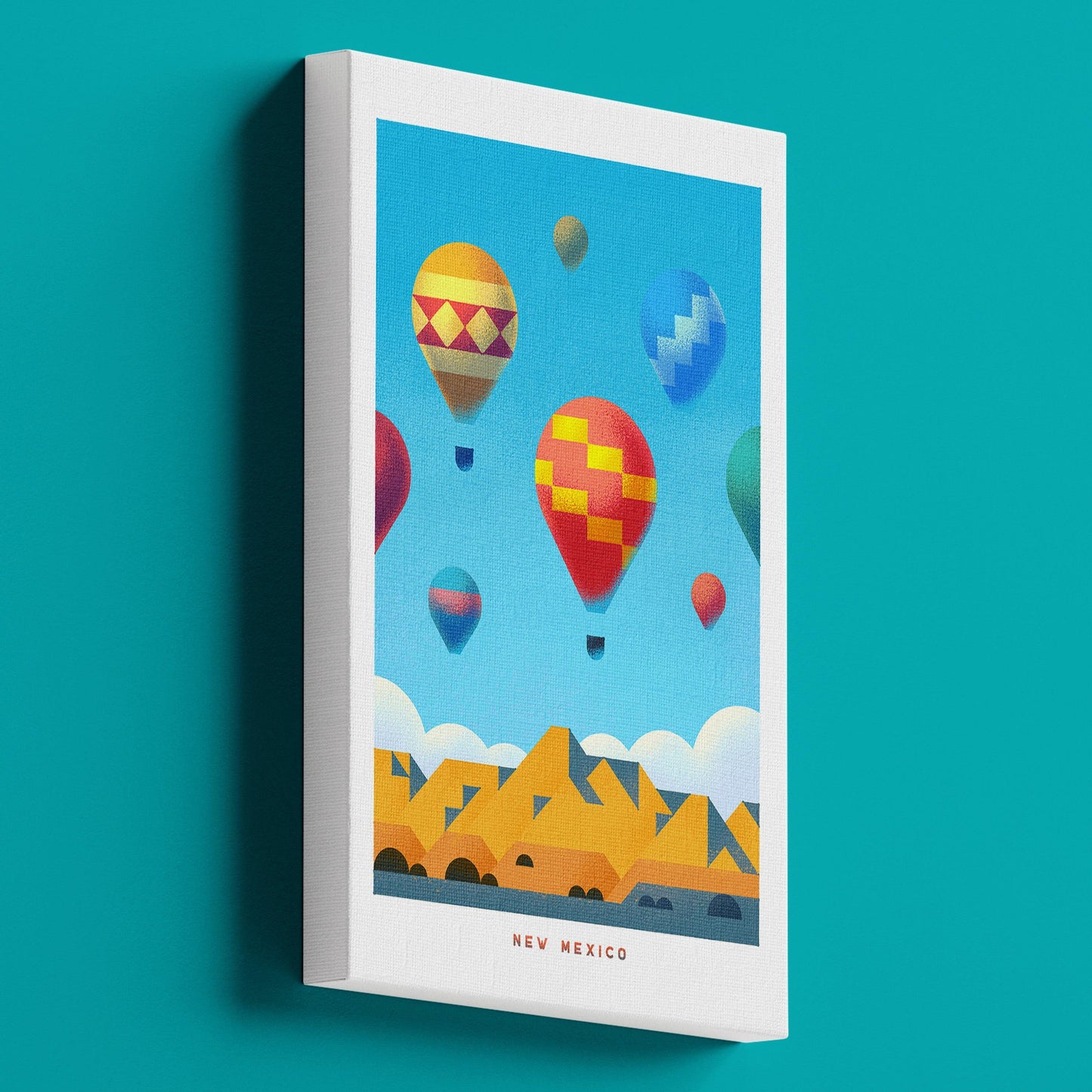 New Mexico Travel Poster Canvas-Canvas-Yesteeyear