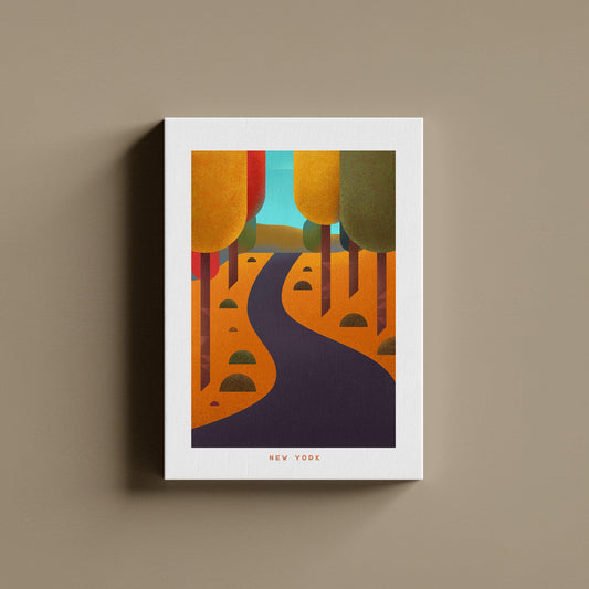 New York Travel Poster Canvas-Canvas-Yesteeyear