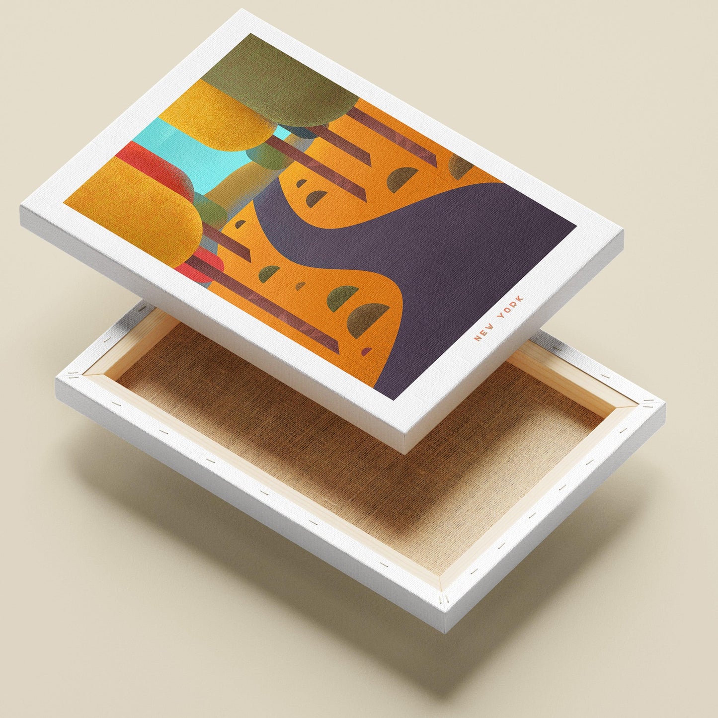 New York Travel Poster Canvas-Canvas-Yesteeyear