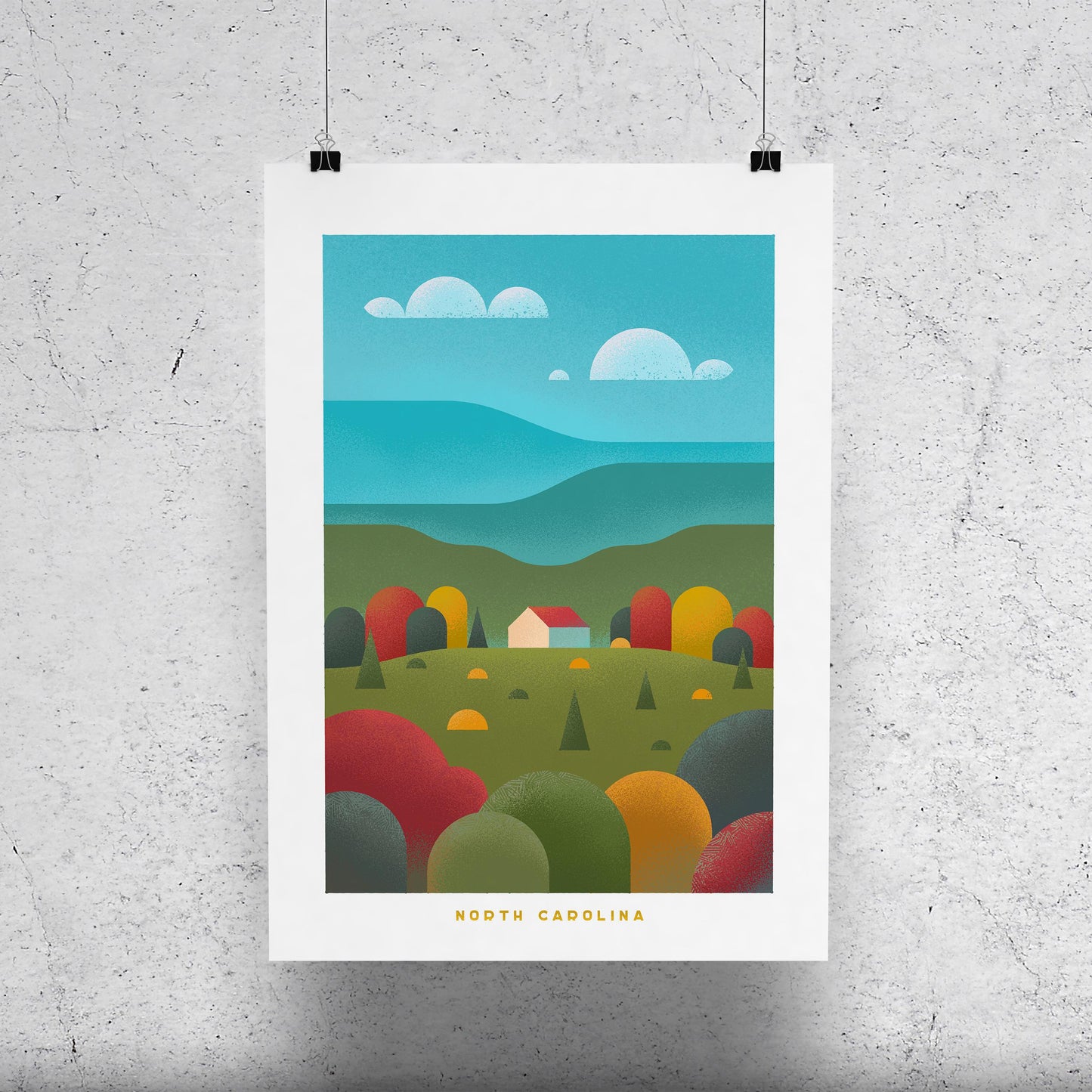 North Carolina Travel Poster Print-Poster-Yesteeyear