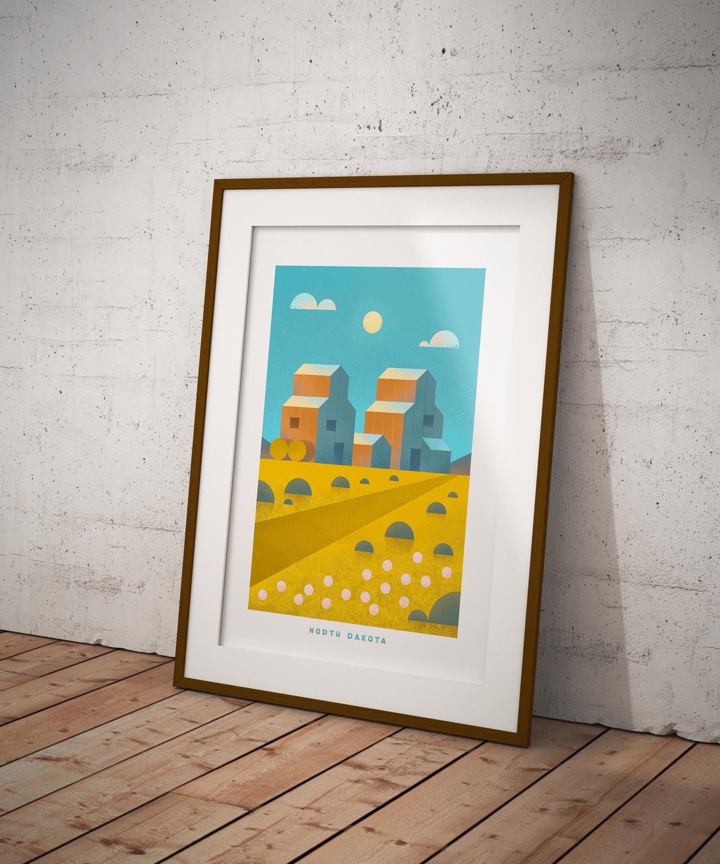 North Dakota Travel Poster Print-Poster-Yesteeyear