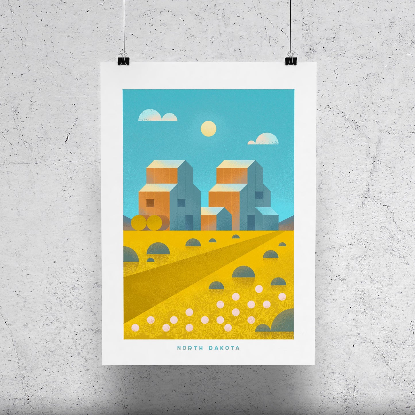 North Dakota Travel Poster Print-Poster-Yesteeyear