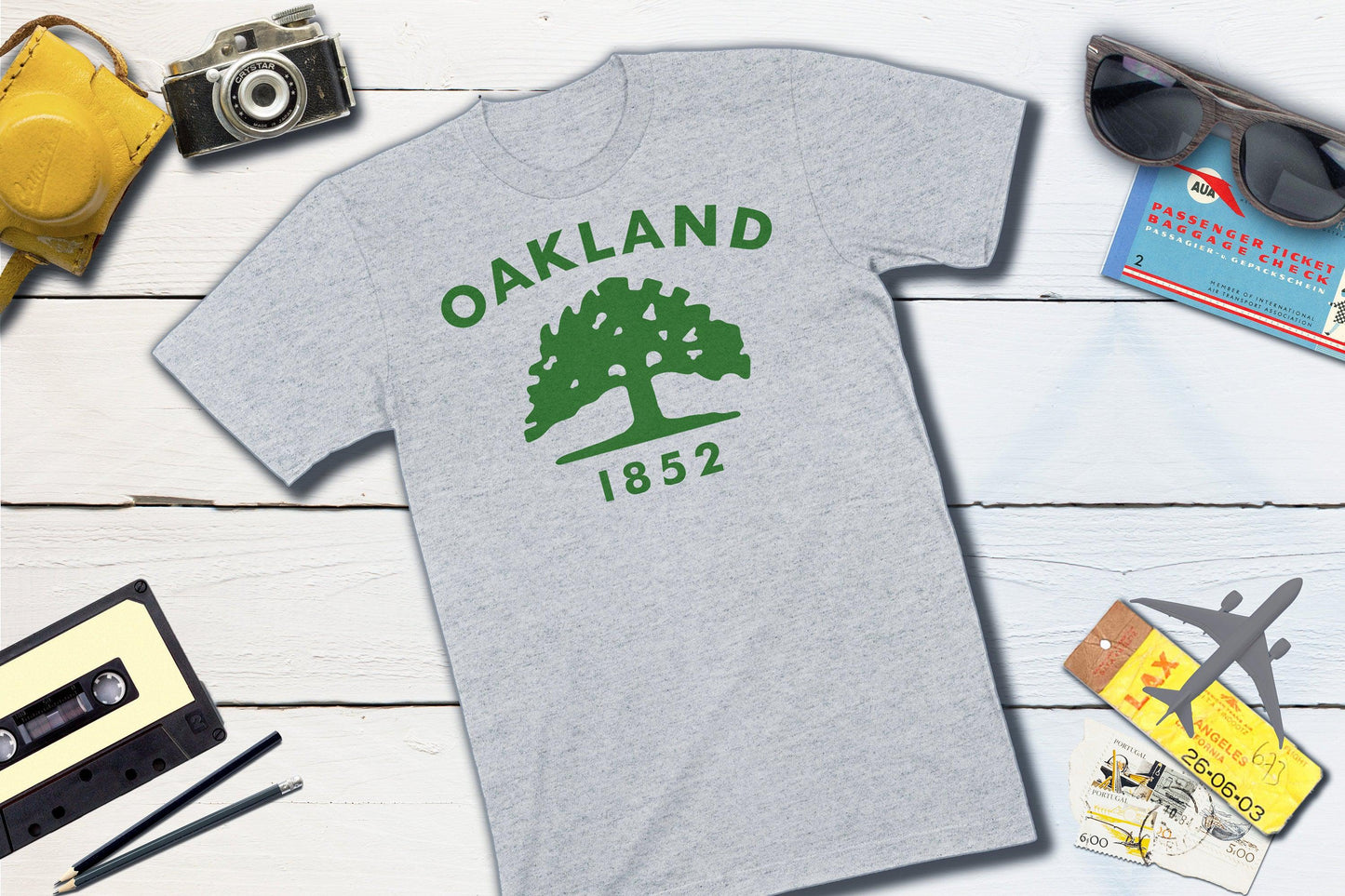 Oakland California City Flag Shirt-Unisex T-shirt-Yesteeyear