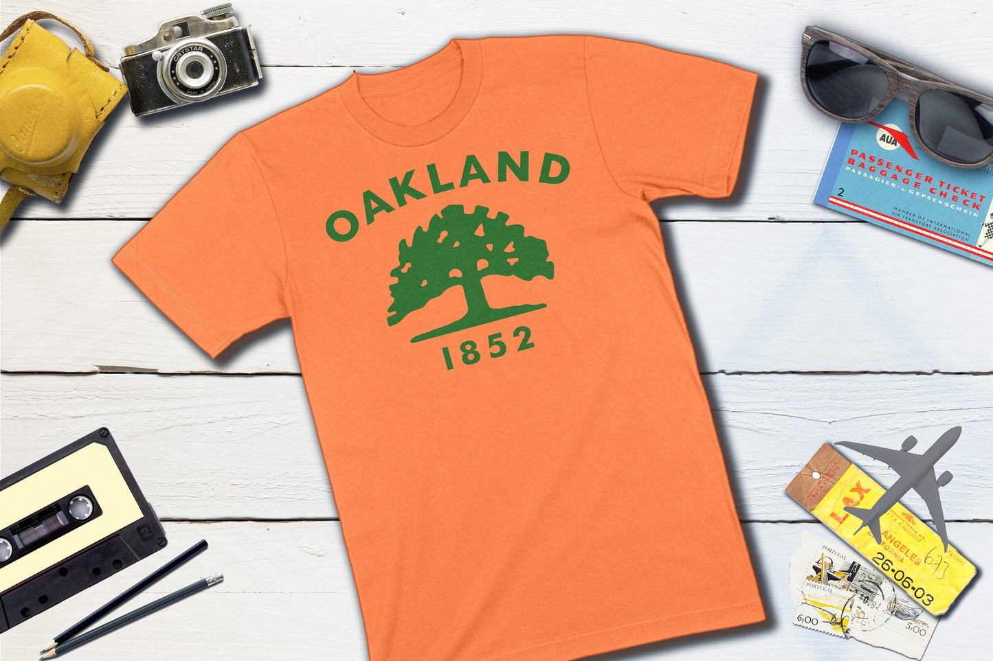 Oakland California City Flag Shirt-Unisex T-shirt-Yesteeyear