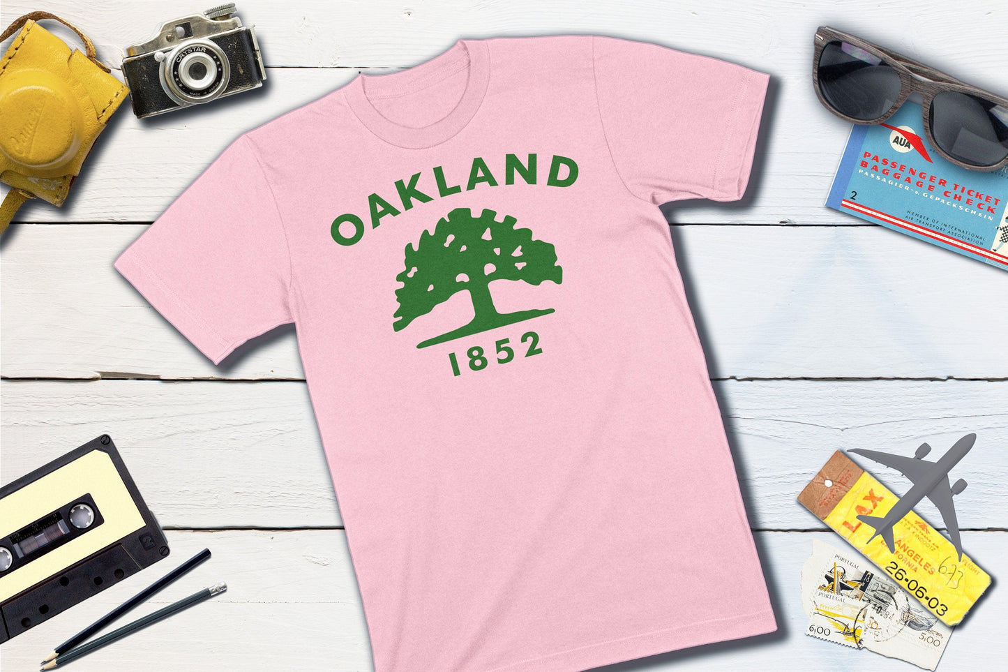 Oakland California City Flag Shirt-Unisex T-shirt-Yesteeyear