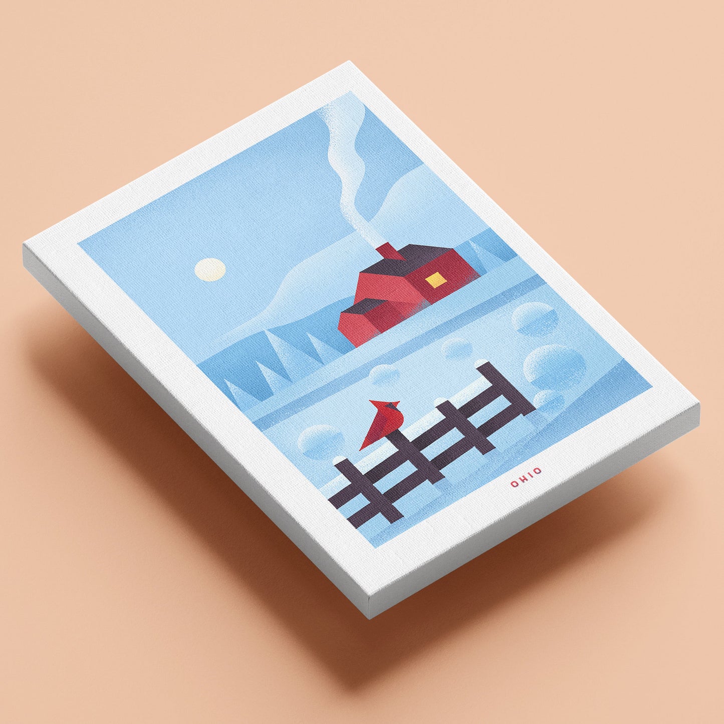Ohio Travel Poster Canvas-Canvas-Yesteeyear