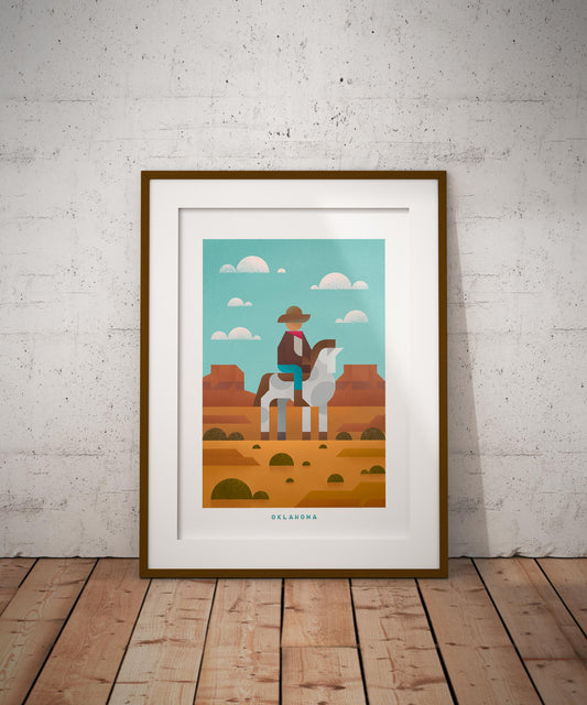 Oklahoma Travel Poster Print-Poster-Yesteeyear