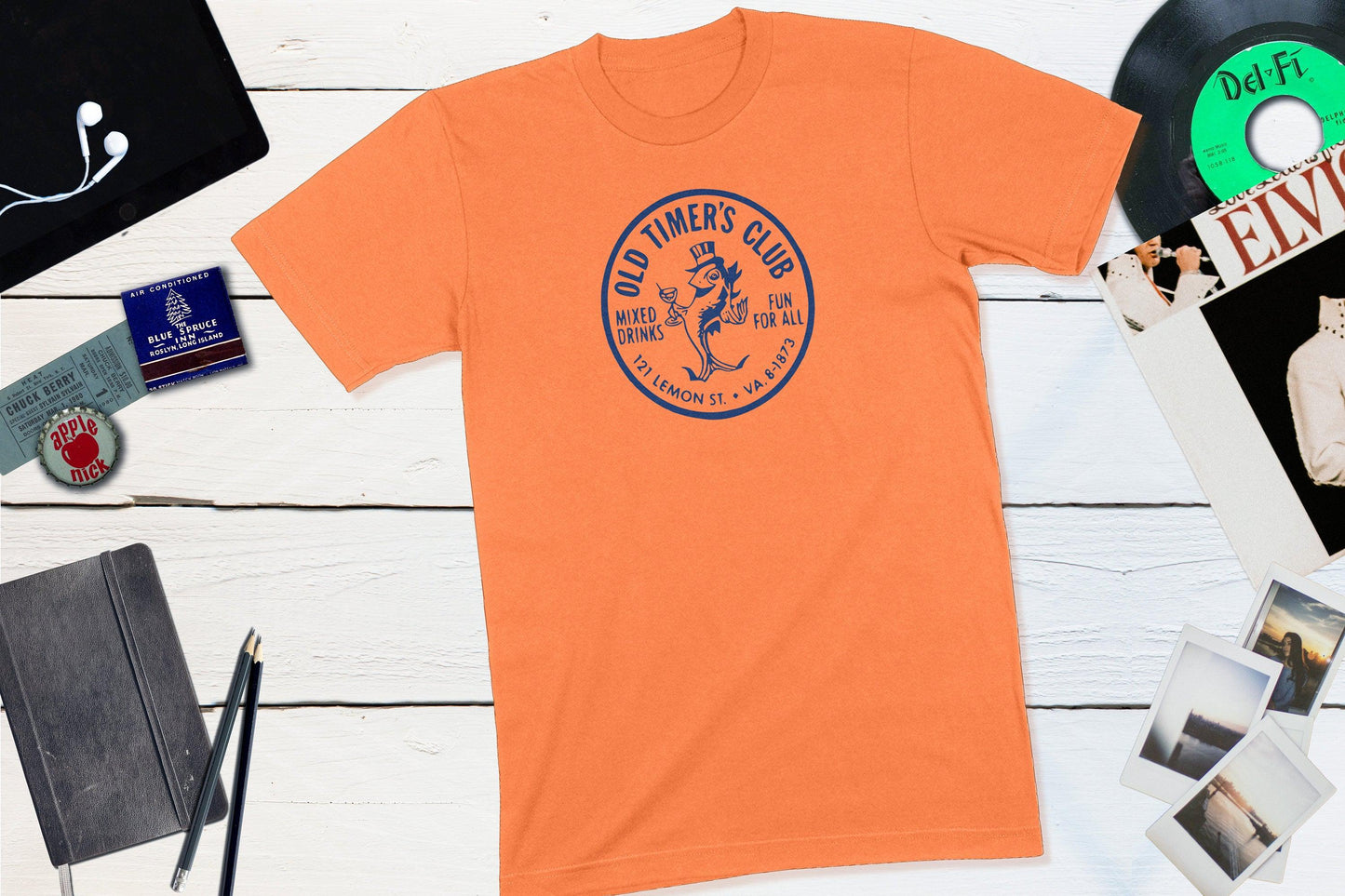 Old Timer's Club Vintage Matchbook-Unisex T-shirt-Yesteeyear