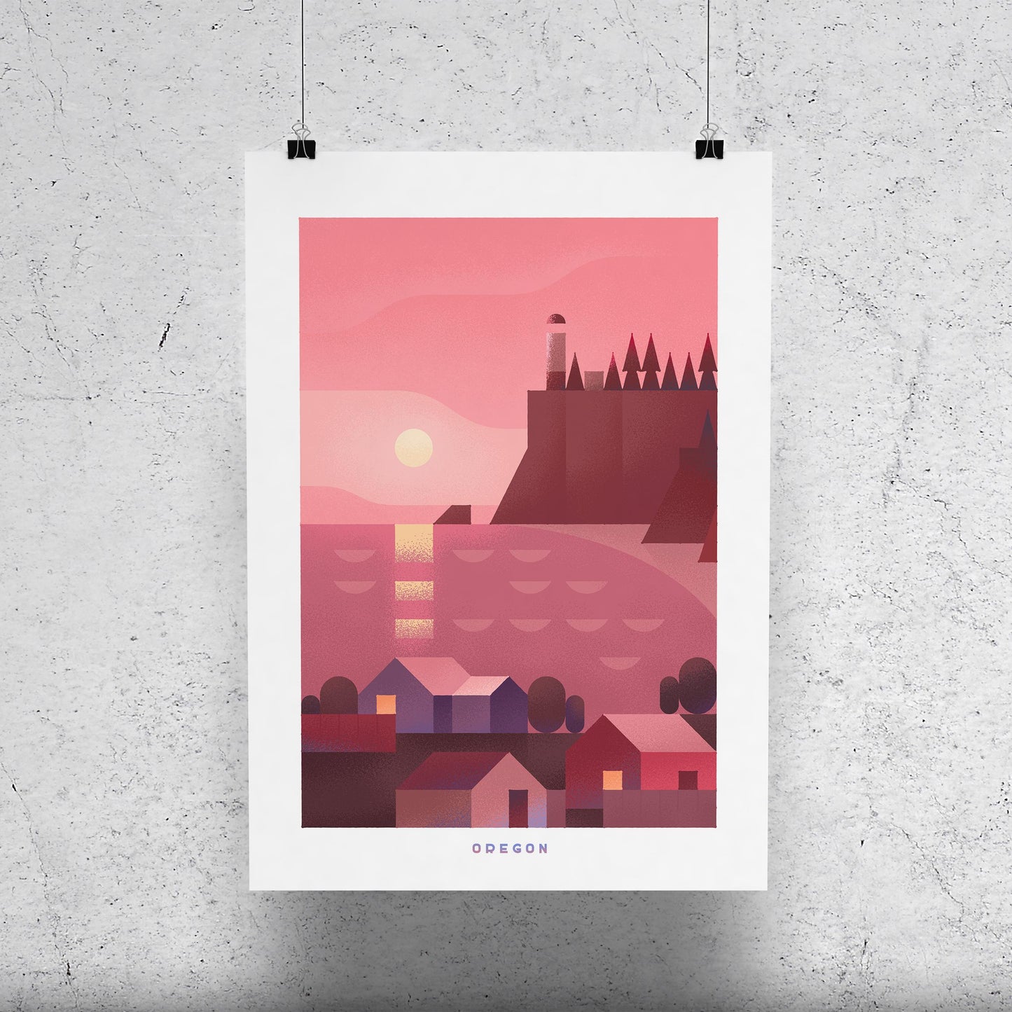 Oregon Travel Poster Print-Poster-Yesteeyear