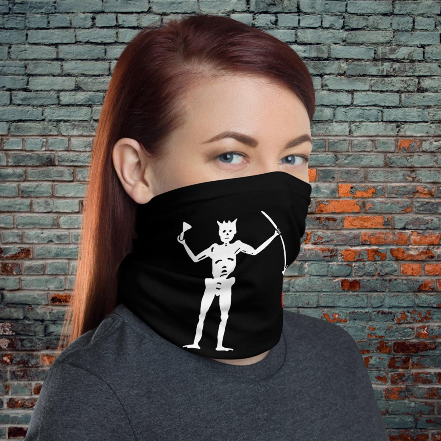 Pirate Blackbeard Flag Neck Gaiter-Neck Gaiter-Yesteeyear