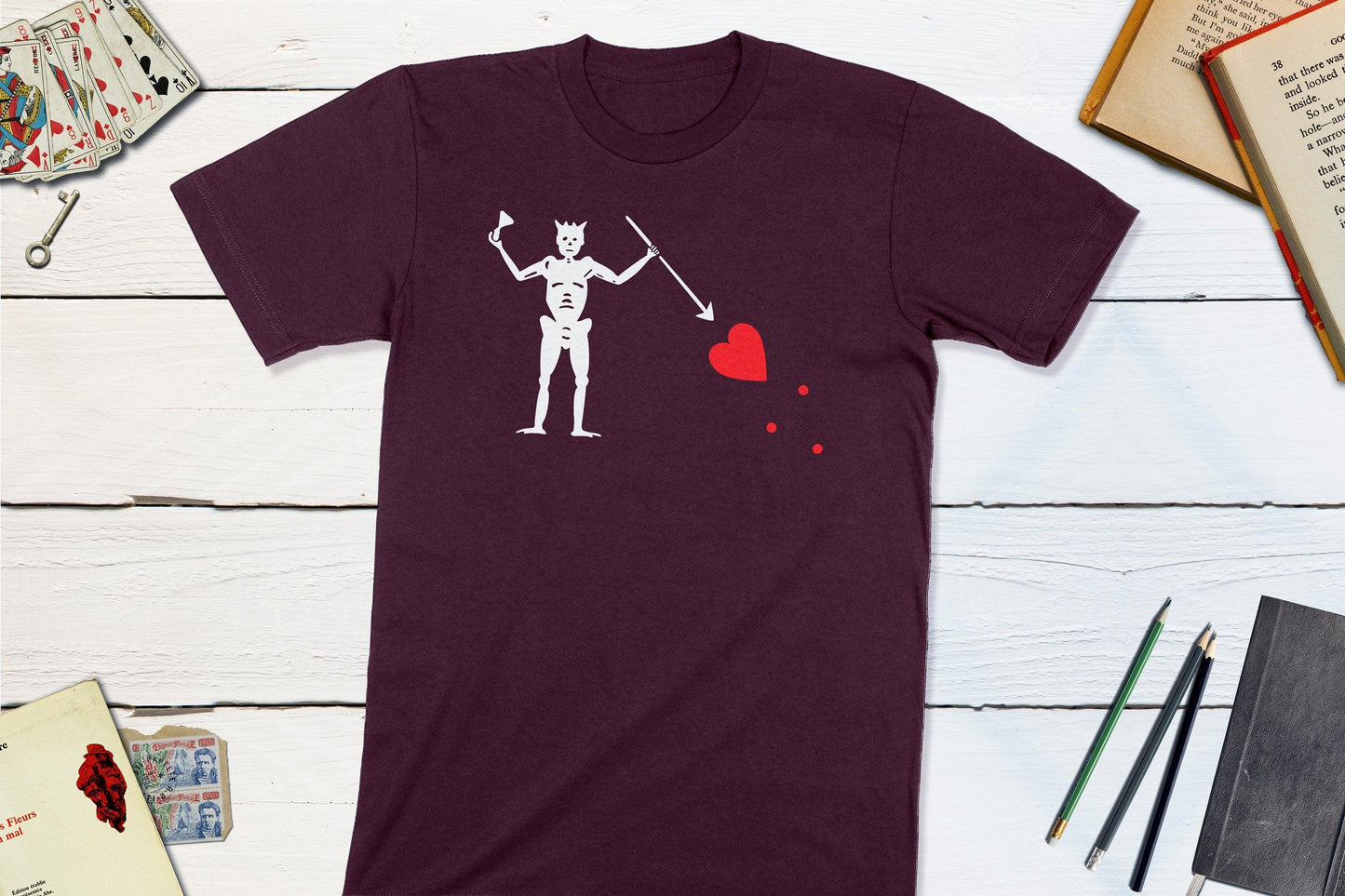 Pirate Blackbeard Flag Shirt-Unisex T-shirt-Yesteeyear