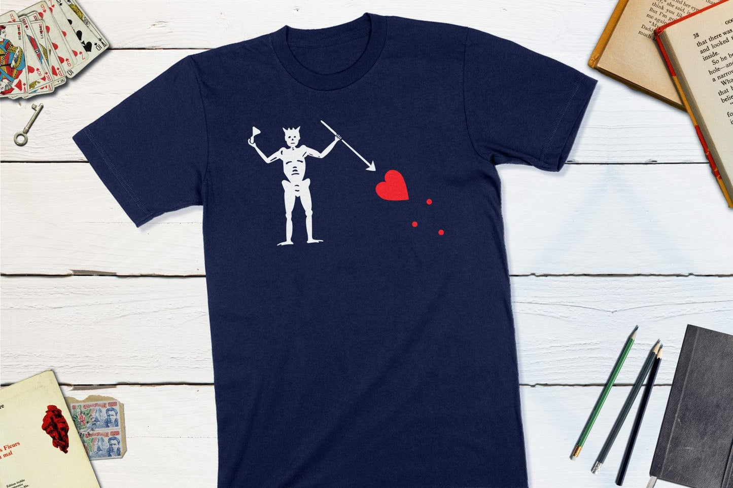 Pirate Blackbeard Flag Shirt-Unisex T-shirt-Yesteeyear