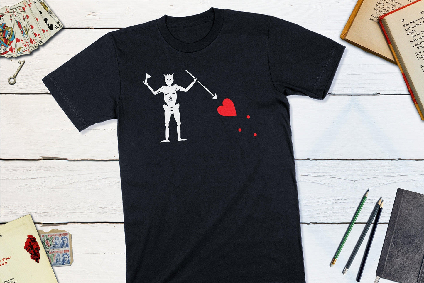 Pirate Blackbeard Flag Shirt-Unisex T-shirt-Yesteeyear