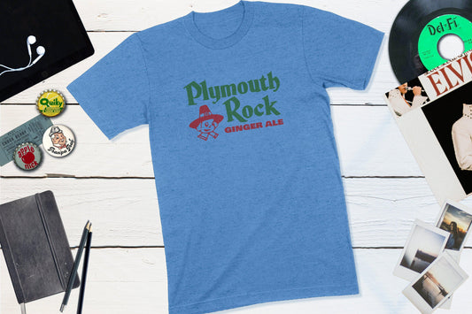 Plymouth Rock Ginger Ale Vintage Soda Pop Bottle Cap-Unisex T-shirt-Yesteeyear