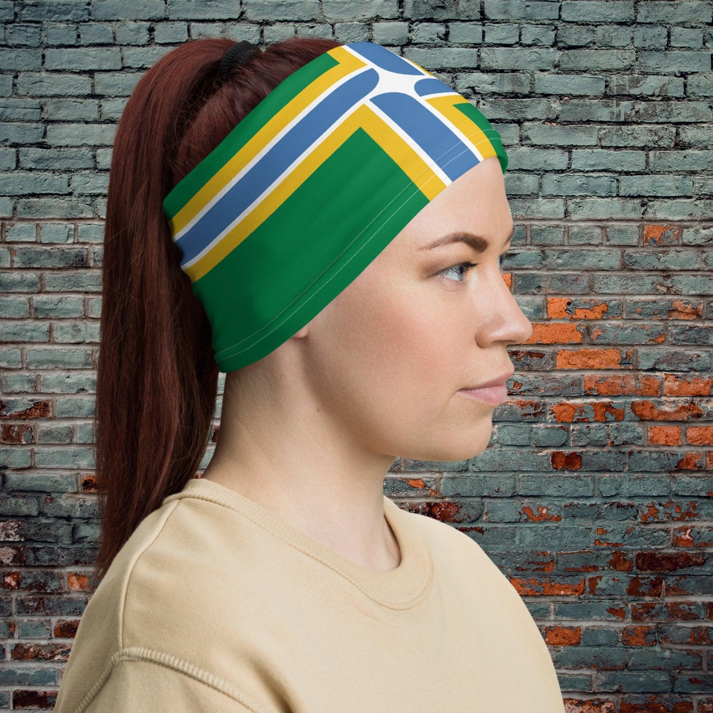 Portland Oregon City Flag Neck Gaiter-Neck Gaiter-Yesteeyear