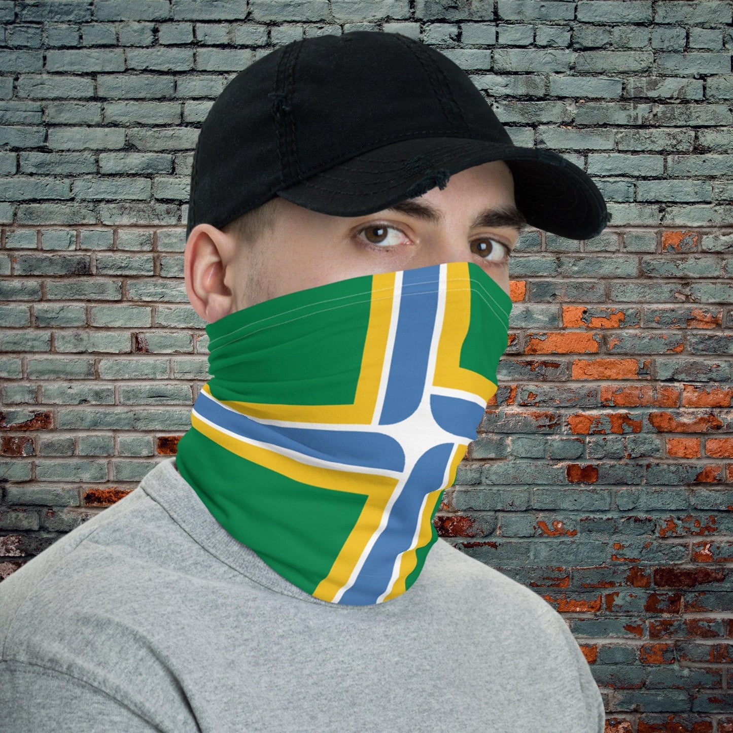 Portland Oregon City Flag Neck Gaiter-Neck Gaiter-Yesteeyear