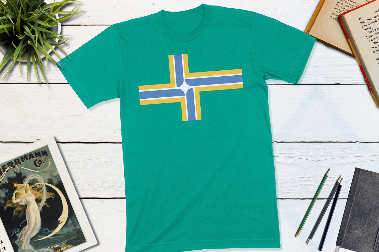 Portland Oregon City Flag Shirt-Unisex T-shirt-Yesteeyear
