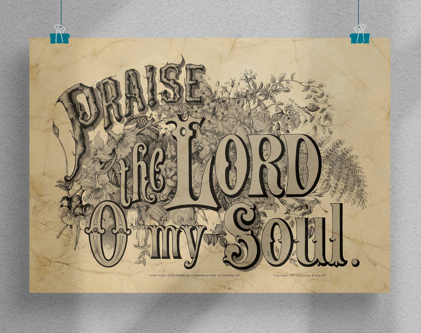 Praise the Lord O My Soul Currier & Ives Poster Print-Poster-Yesteeyear