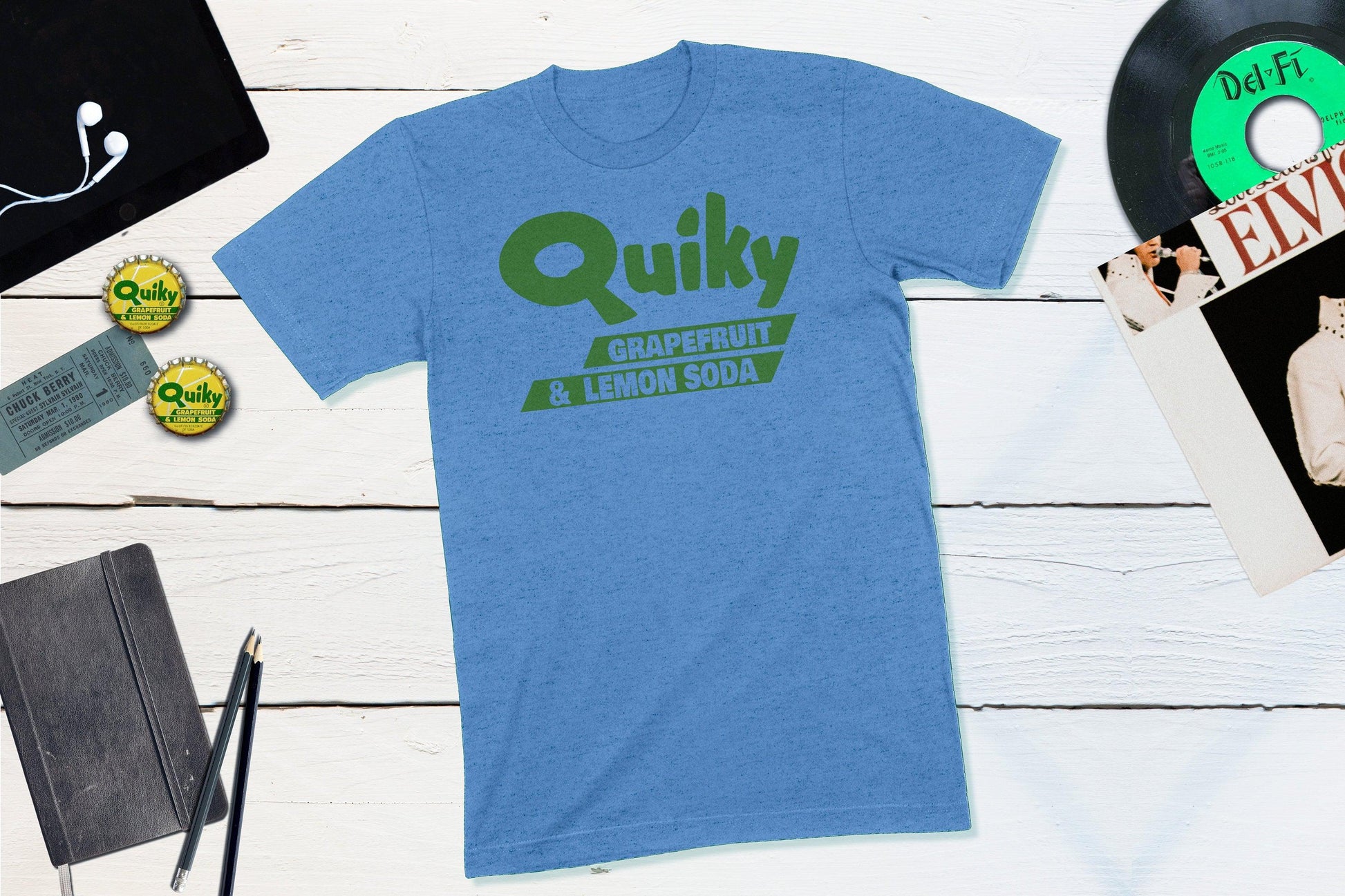 Quiky Grapefruit and Lemon Soda Vintage Bottle Cap-Unisex T-shirt-Yesteeyear