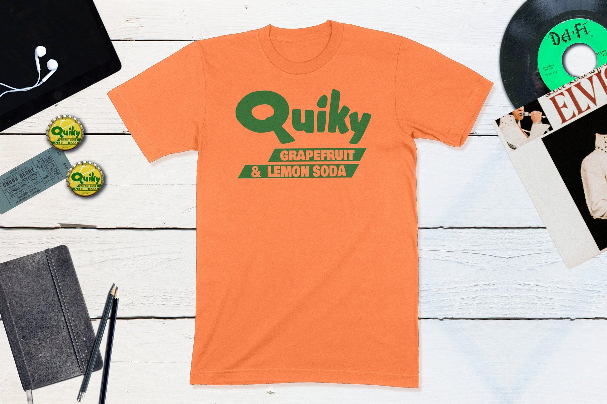 Quiky Grapefruit and Lemon Soda Vintage Bottle Cap-Unisex T-shirt-Yesteeyear