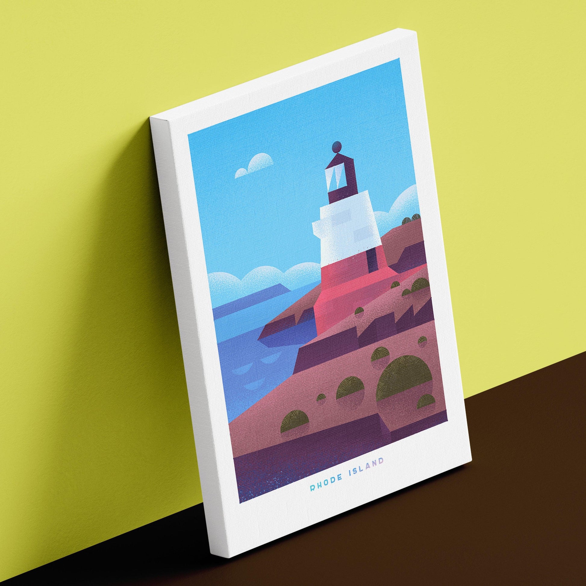 Rhode Island Travel Poster Canvas-Canvas-Yesteeyear