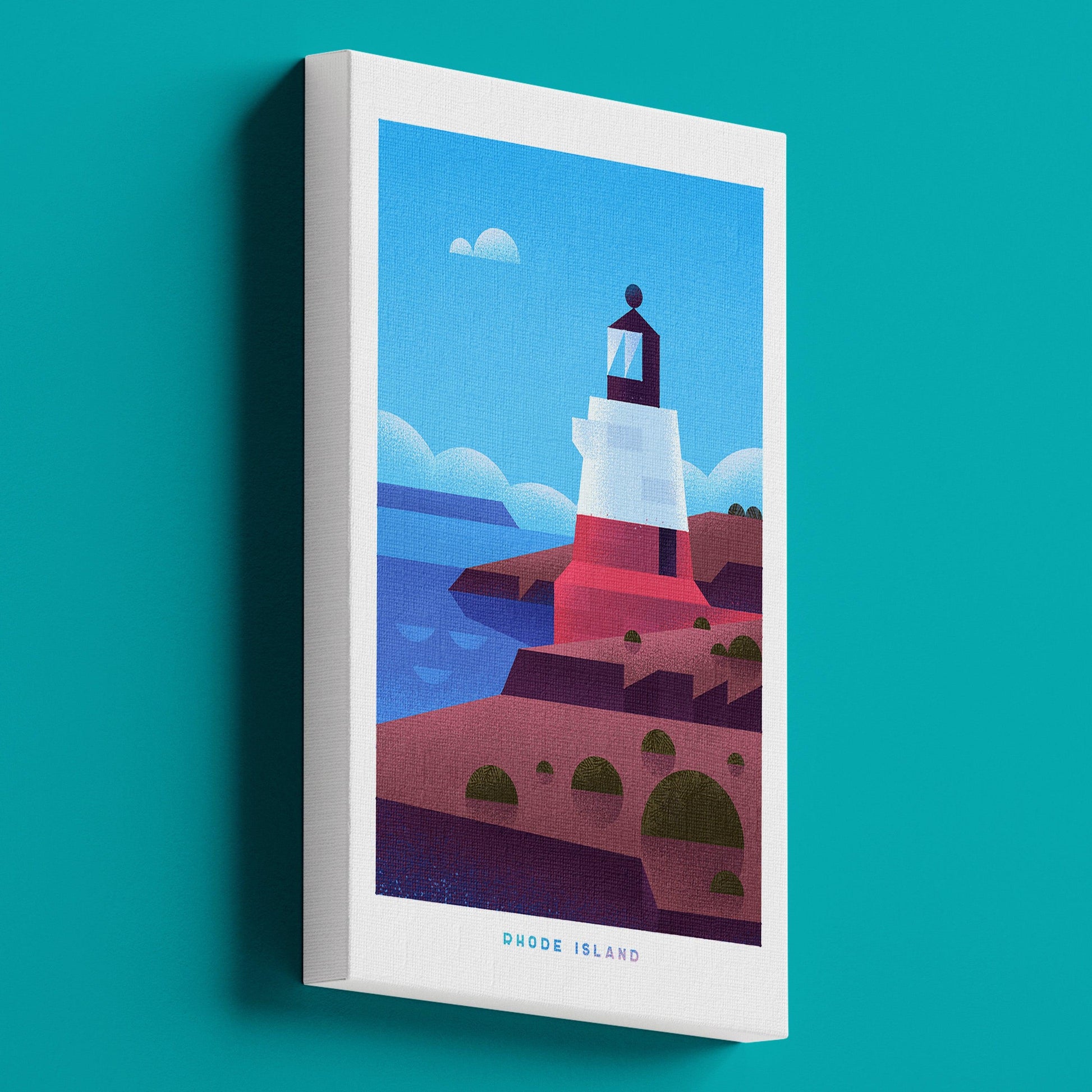 Rhode Island Travel Poster Canvas-Canvas-Yesteeyear